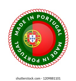 made in portugal button. 