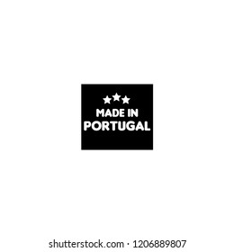 made in portugal label. vintage stamp.package label