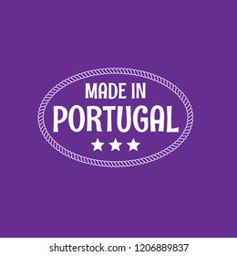 made in portugal label. vintage stamp.package label