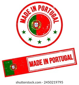 Made in Portugal Stamp Sign Grunge Style