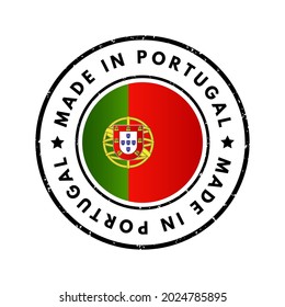 Made in Portugal text emblem badge, concept background