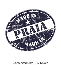 Made in Praia rubber stamp