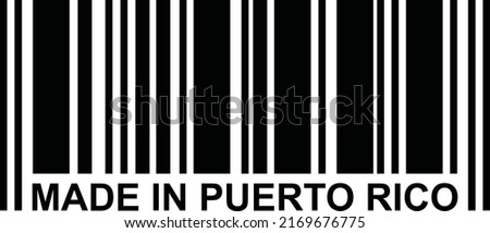 Made in Puerto Rico Barcode Foto stock © 