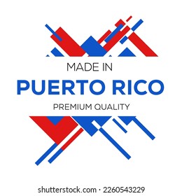 Hergestellt in Puerto Rico, Vektorgrafik.