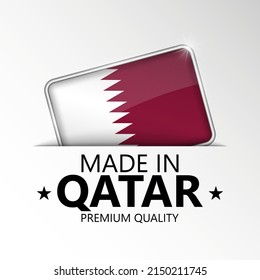 Made in Qatar graphic and label. Element of impact for the use you want to make of it.