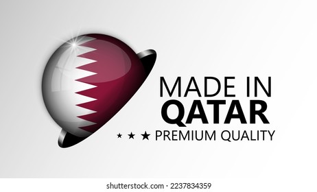 Made in Qatar graphic and label. Element of impact for the use you want to make of it.