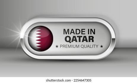 Made in Qatar graphic and label. Element of impact for the use you want to make of it.