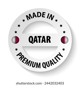 Made in Qatar graphic and label. Element of impact for the use you want to make of it.