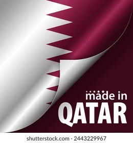 Made in Qatar graphic and label. Element of impact for the use you want to make of it.