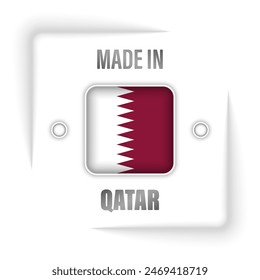 Made in Qatar graphic and label. Element of impact for the use you want to make of it.