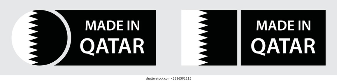 Made in Qatar Label Symbol, Vektorgrafik
