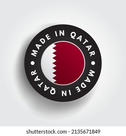 Marca en Qatar emblema de texto placa, fondo de concepto