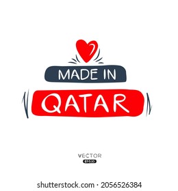 Hergestellt in Katar, Vektorgrafik.