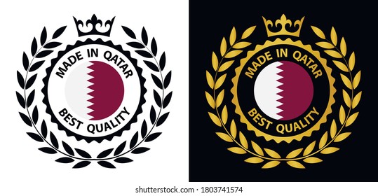 hecho en Qatar   marca vectorial. insignia con Qatar   marcar