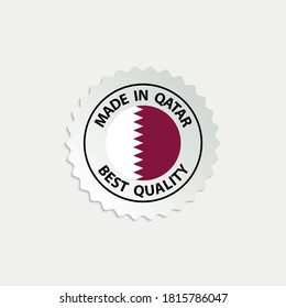 hecho en Qatar   marca vectorial. insignia con Qatar   marcar
