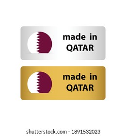 hecho en Qatar   marca vectorial. insignia con Qatar   marcar