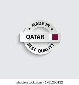 hecho en Qatar   marca vectorial. insignia con Qatar   marcar