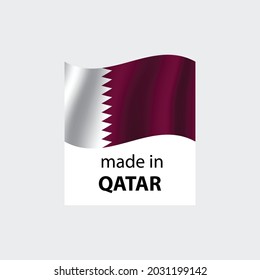hecho en Qatar   marca vectorial. insignia con Qatar   marcar