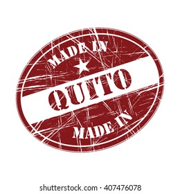 Made in Quito rubber stamp
