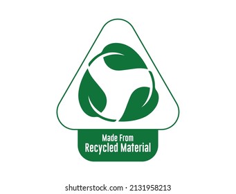 made from recycled material icon vector illustration 