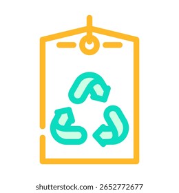 made recycled materials color icon vector. made recycled materials sign. isolated symbol illustration
