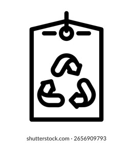 feito reciclado materiais linha ícone vetor. feito reciclado materiais sinal. isolado contorno símbolo ilustração preta