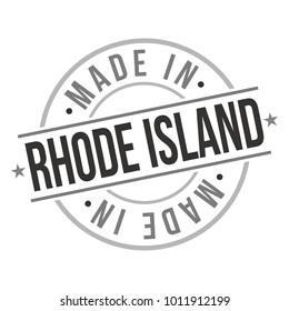 Made In Rhode Island America Travel Stamp Logo Icon Symbol Design Object Seal Badge.