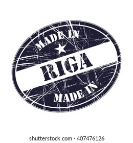 Made in Riga rubber stamp