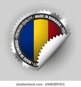 Made in Romania graphic and label. Element of impact for the use you want to make of it.