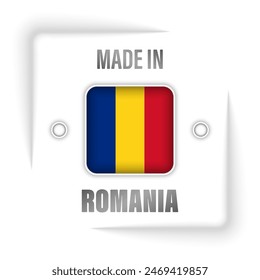 Made in Romania graphic and label. Element of impact for the use you want to make of it.
