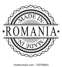 Made In Romania Stamp Logo Icon Symbol Design