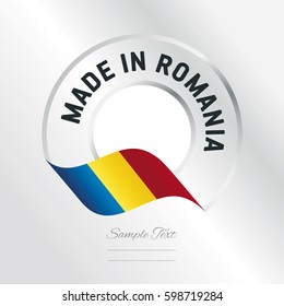 Made in Romania transparent logo icon silver background
