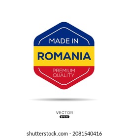 Made in Romania, vector illustration.