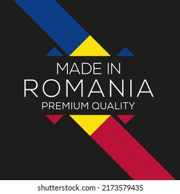 Made in Romania, vector illustration.