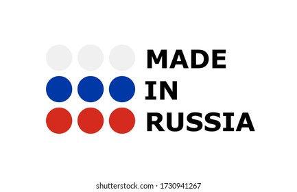 made in russia, circles vector logo on white background