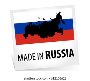 Made in Russia with flag