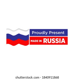 Made in Russia logo design vector template