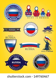 Made in Russia, Seals, Flags Collection (Vector)