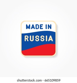 Made in RUSSIA sign. Vector illustration