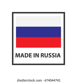 Made in Russia sign. Vector illustration.