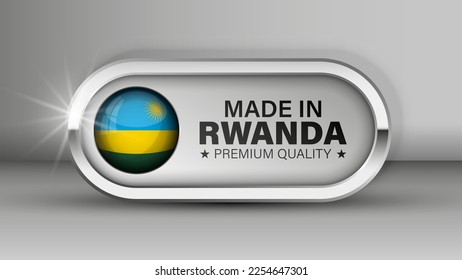 Made in Rwanda graphic and label. Element of impact for the use you want to make of it.