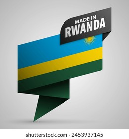 Made in Rwanda graphic and label. Element of impact for the use you want to make of it.