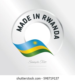Made in Rwanda transparent logo icon silver background