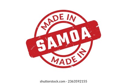 Made In Samoa Rubber Stamp