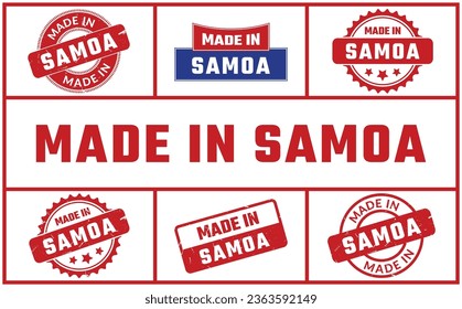 Made In Samoa Rubber Stamp Set
