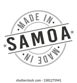 Made In Samoa Stamp. Icon Symbol Design. Badge Vector Retro Label Seal Badge.