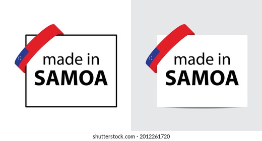 hecho en Samoa   marca vectorial. insignia con Samoa   marcar