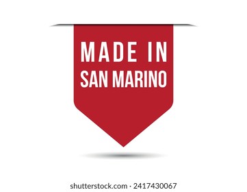 Made in San Marino red banner design vector illustration