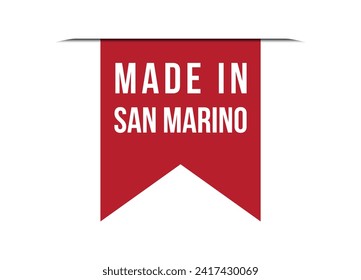 Made in San Marino red banner design vector illustration