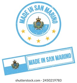 Made in San Marino Stamp Sign Grunge Style